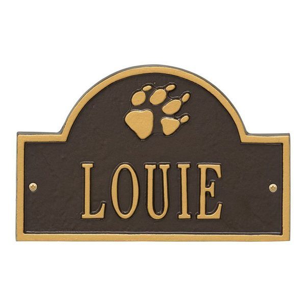 Paw Print Pet Bronze Wall Plaque